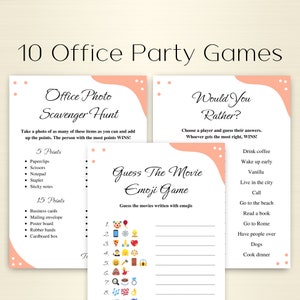 10 Printable Office Party Games: Icebreaker Games DOWNLOAD