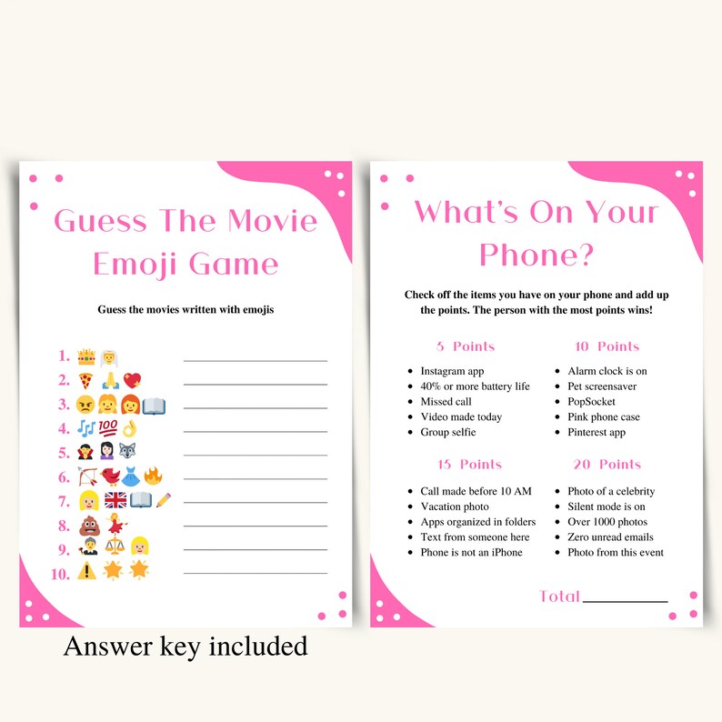 8 Printable Slumber Party Games Sleepover Party Games for Girls ...