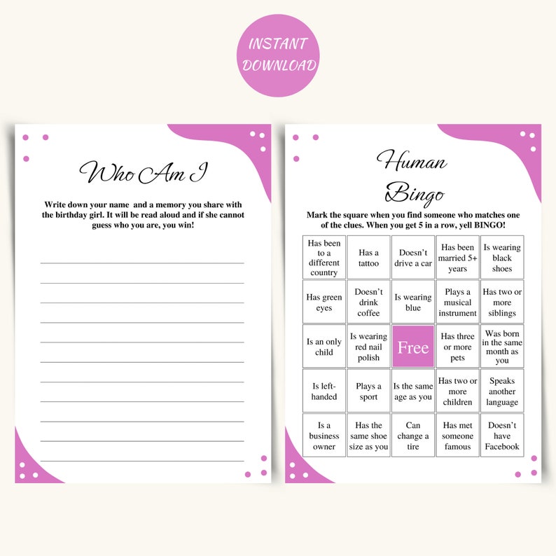 10 Printable Women's Birthday Party Games Birthday Games for Her ...