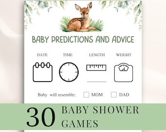 30 Printable Deer Baby Shower Games, Woodland Baby Shower Games, Oh Deer Baby Shower Games, Forest Baby Shower Games, DOWNLOAD