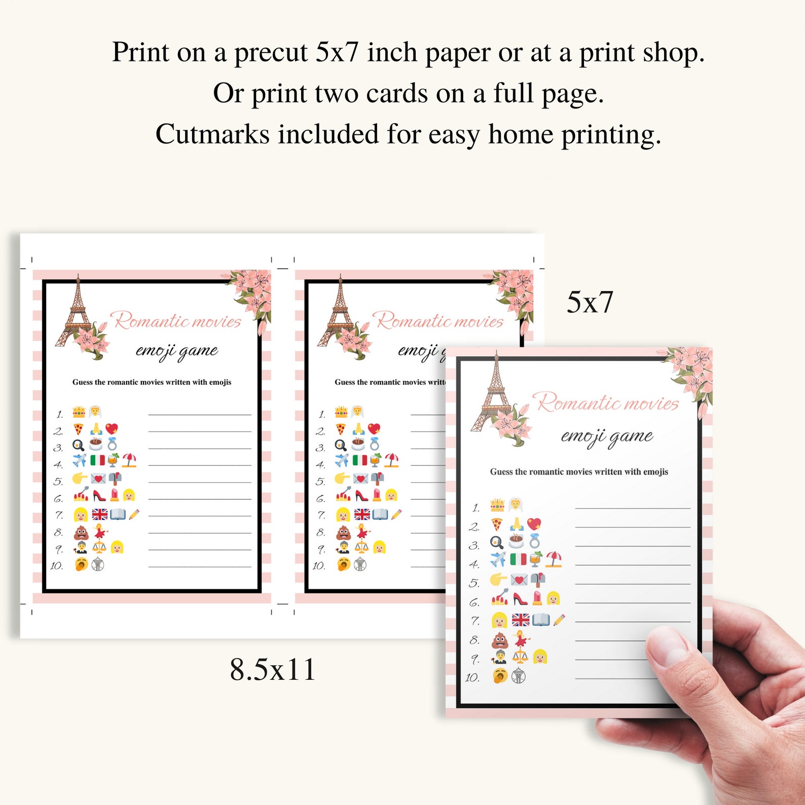 Printable Paris Bridal Shower Games Parisian Bridal Shower - Etsy