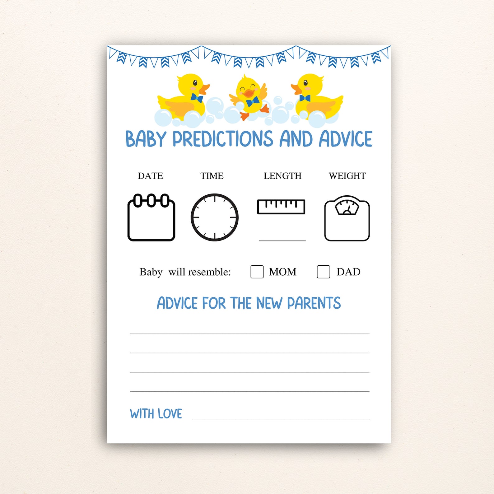 16 Printable Rubber Ducky Baby Shower Games Blue Duck Baby Shower Game ...