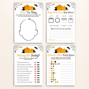 TIOFUNO Halloween Baby Shower Game - Guess Who Mom Or Dad Game Cards (25 Cards, 5x7 In) - Party Decor & Supplies - View #3