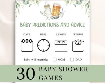 30 Printable A Baby Is Brewing Baby Shower Games, Beer Baby Shower Games, Greenery Baby Shower Games, Brewery Baby Shower Games, DOWNLOAD