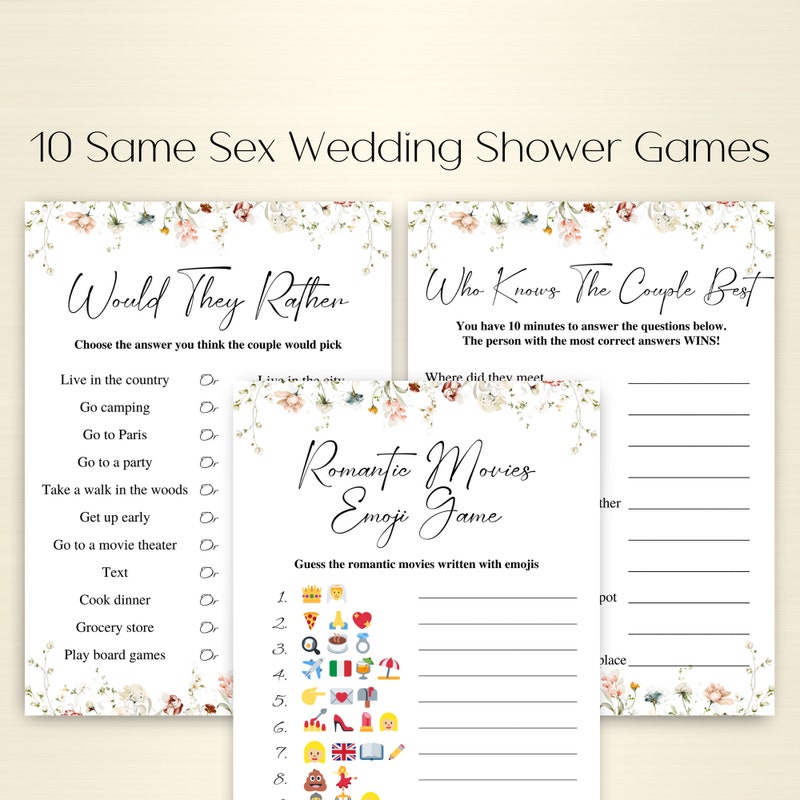 Wedding Shower Games - Etsy