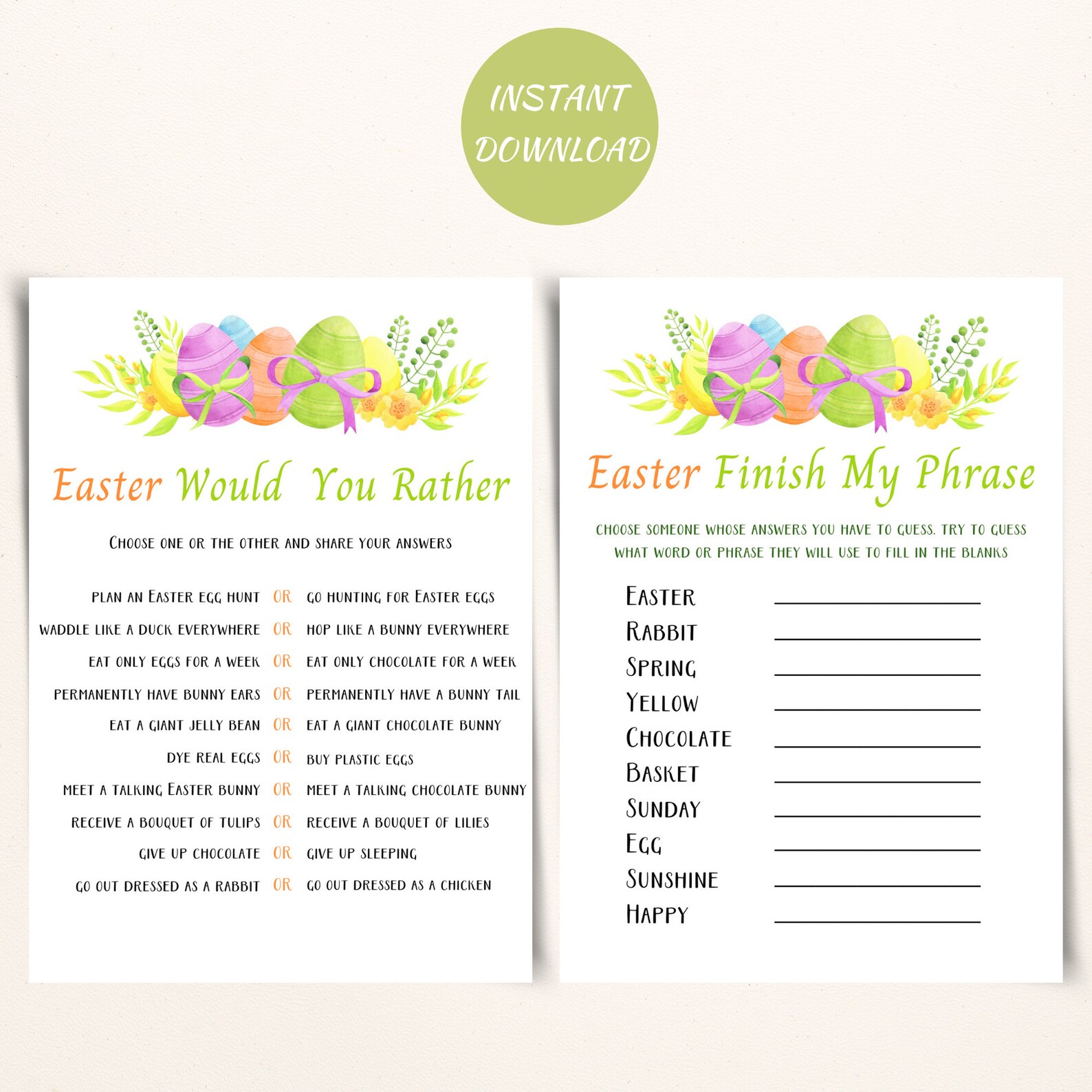 printable easter games 8 game bundle for easter office