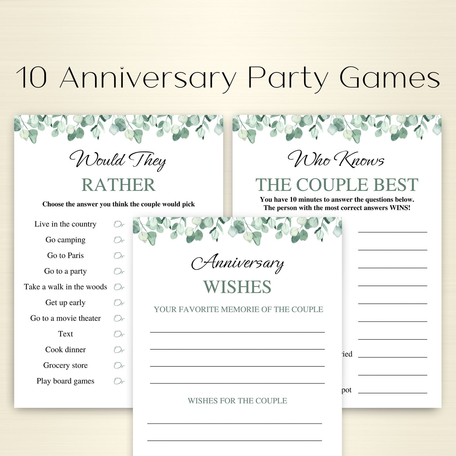 10 Printable Anniversary Games Wedding Anniversary Games Anniversary