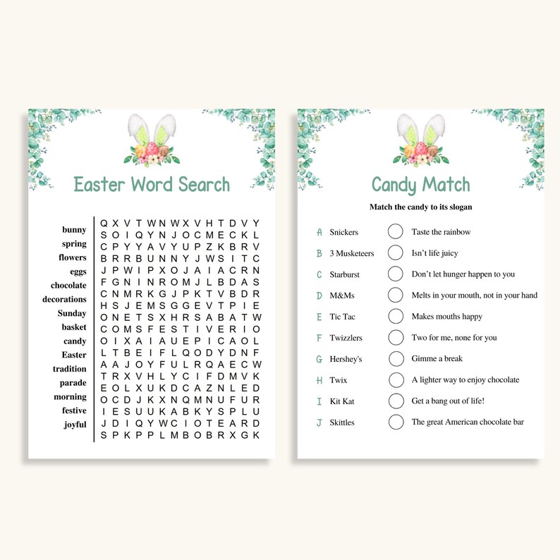 20 Printable Easter Games, Fun Easter Party Games, Family Easter Games ...
