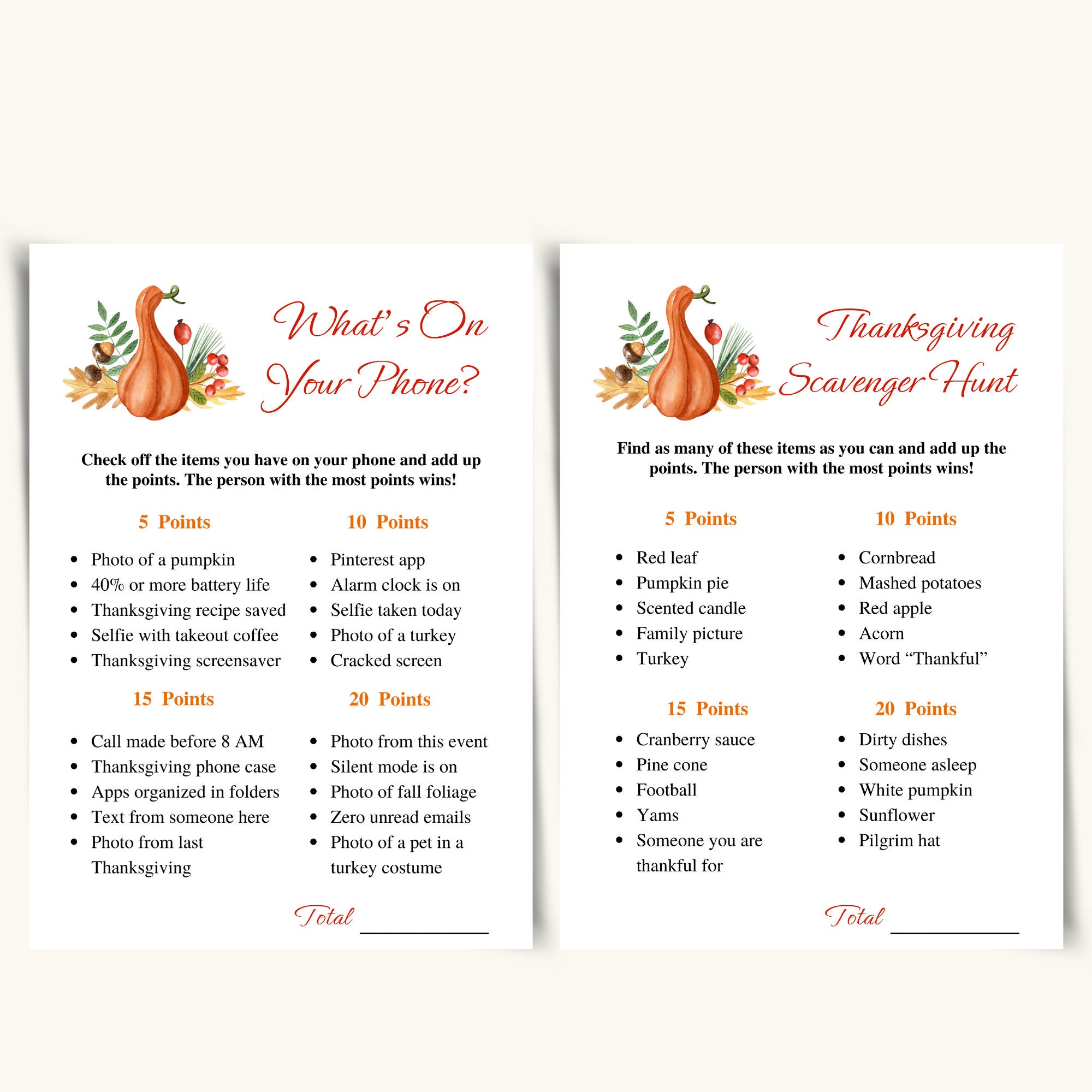 10 Printable Thanksgiving Party Games | Thanksgiving Dinner Games ...