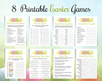 Printable Easter Games, 8 Game Bundle For Easter Office Party, Easter Games For Family Game Night, Easter Party Games, Easter Activities