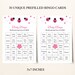 30 Printable Pink Ladybug Baby Shower Bingo Cards 5x7'' Prefilled Ladybug Themed Baby Bingo ...