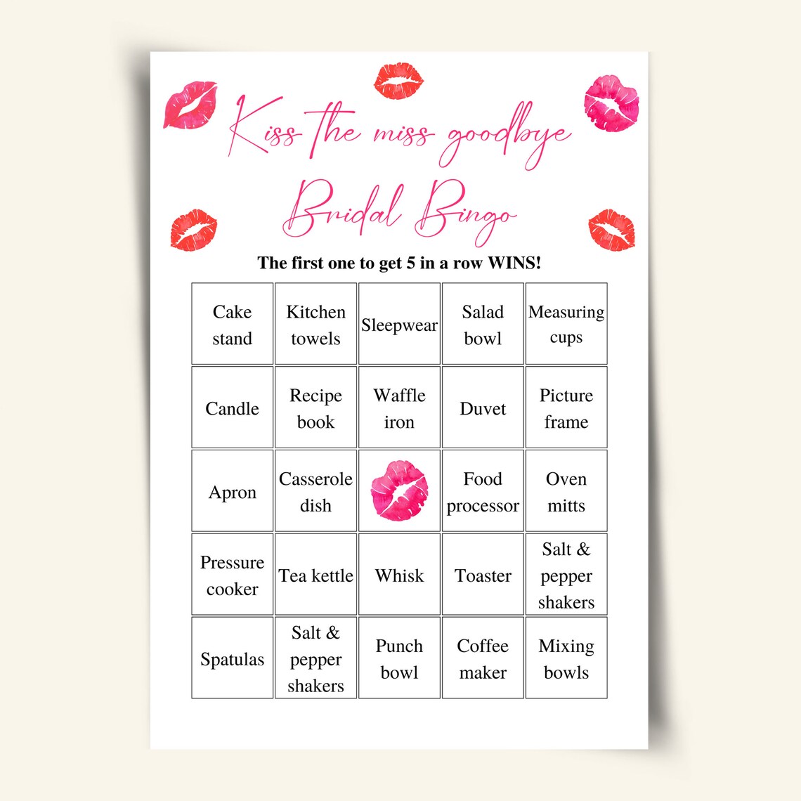 50 Printable Bridal Shower Bingo Cards Prefilled Bridal Shower Gift ...