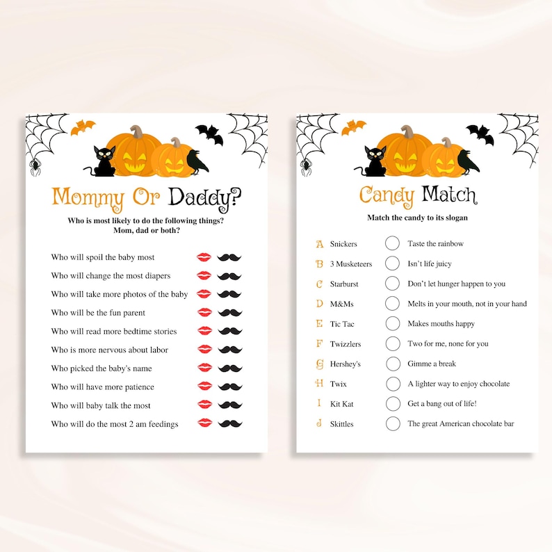 30 Printable Spooky Baby Shower Games: Halloween Baby Shower Game Bundle, Little Boo Baby Shower Games, Pumpkin Baby Shower Games, DOWNLOAD image 2