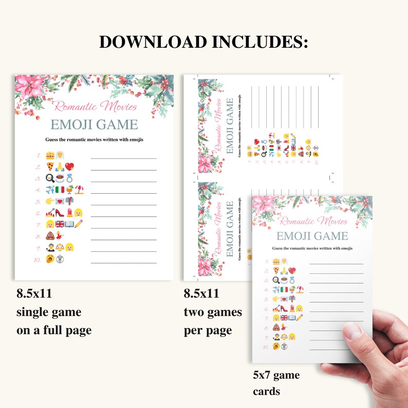 10 Printable Winter Bridal Shower Games Christmas Bridal - Etsy