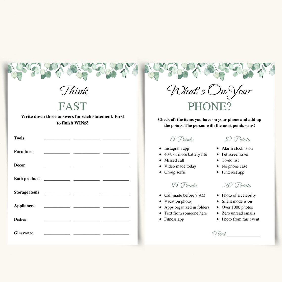 8 Printable Housewarming Party Games New Home Party Games - Etsy