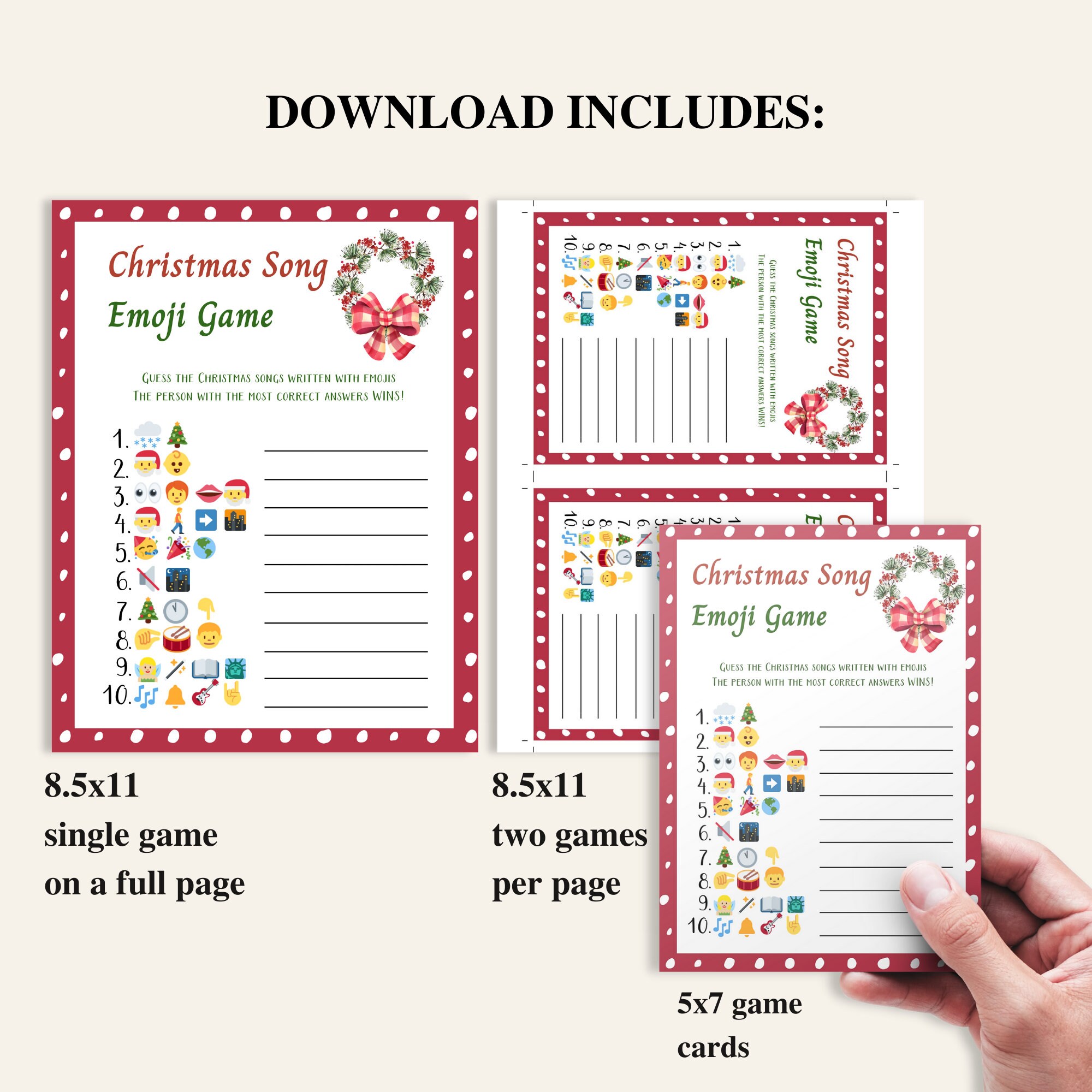 Printable Christmas Games, Christmas Games Bundle, Instant Download ...