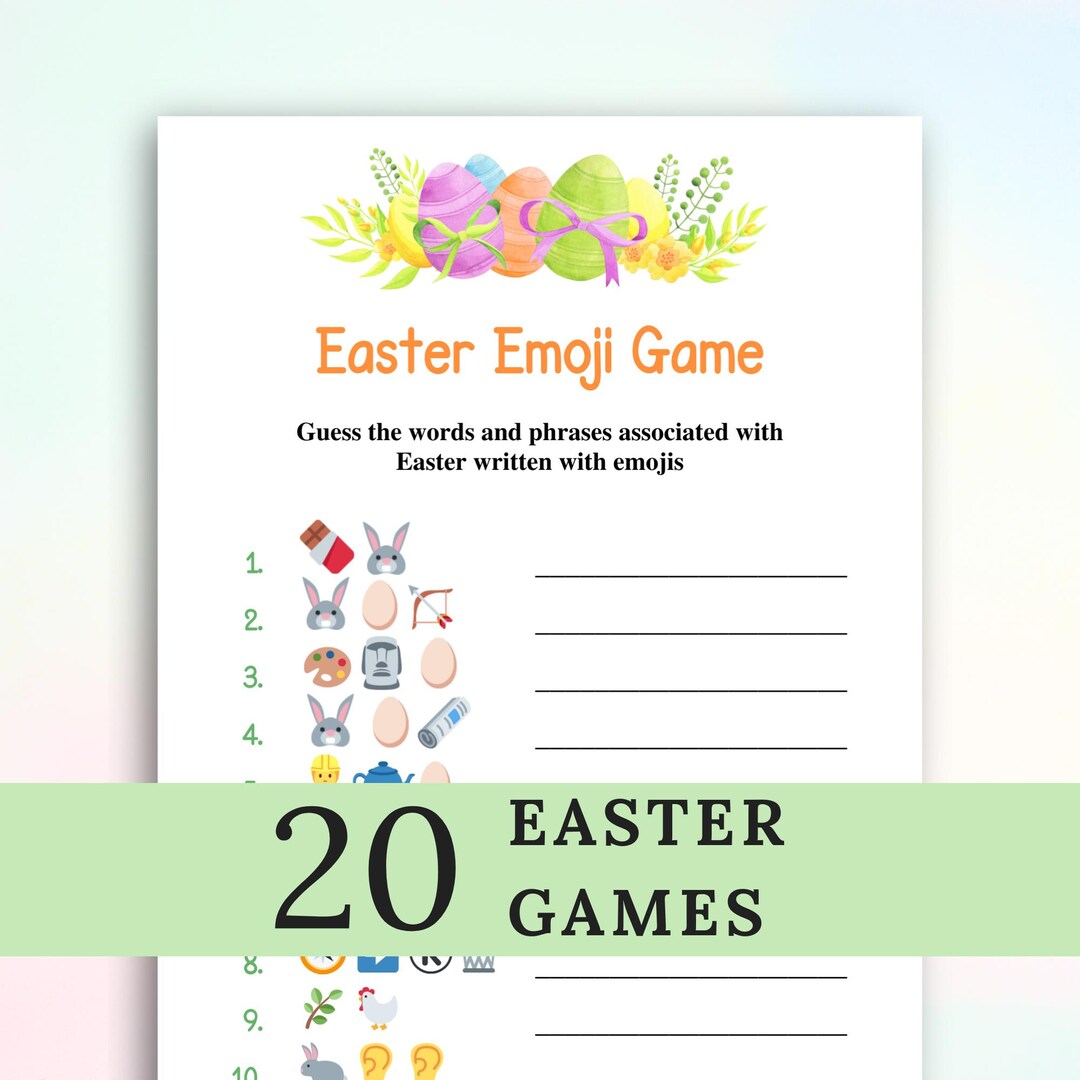 20 Printable Easter Games, Fun Easter Party Games, Easter Game Bundle ...