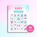 30 Printable Gender Reveal Bingo Cards Gender Reveal Picture Bingo Blue ...