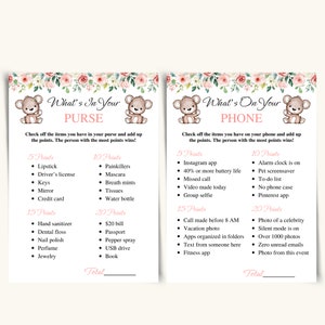 14 Printable Twin Baby Shower Games Twin Girls Baby Shower Game Bundle ...