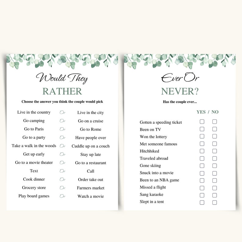 10 Printable Engagement Party Games Engagement Party Game Bundle Fun