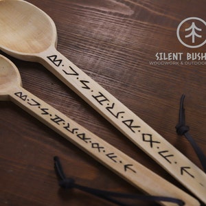 handgemachte Holzlöffel für Bushcraft.-und Outdoor Abenteuer &quot;Viking-Style&quot; / ideal für Lagerfeuer und Outdoor-Cooking