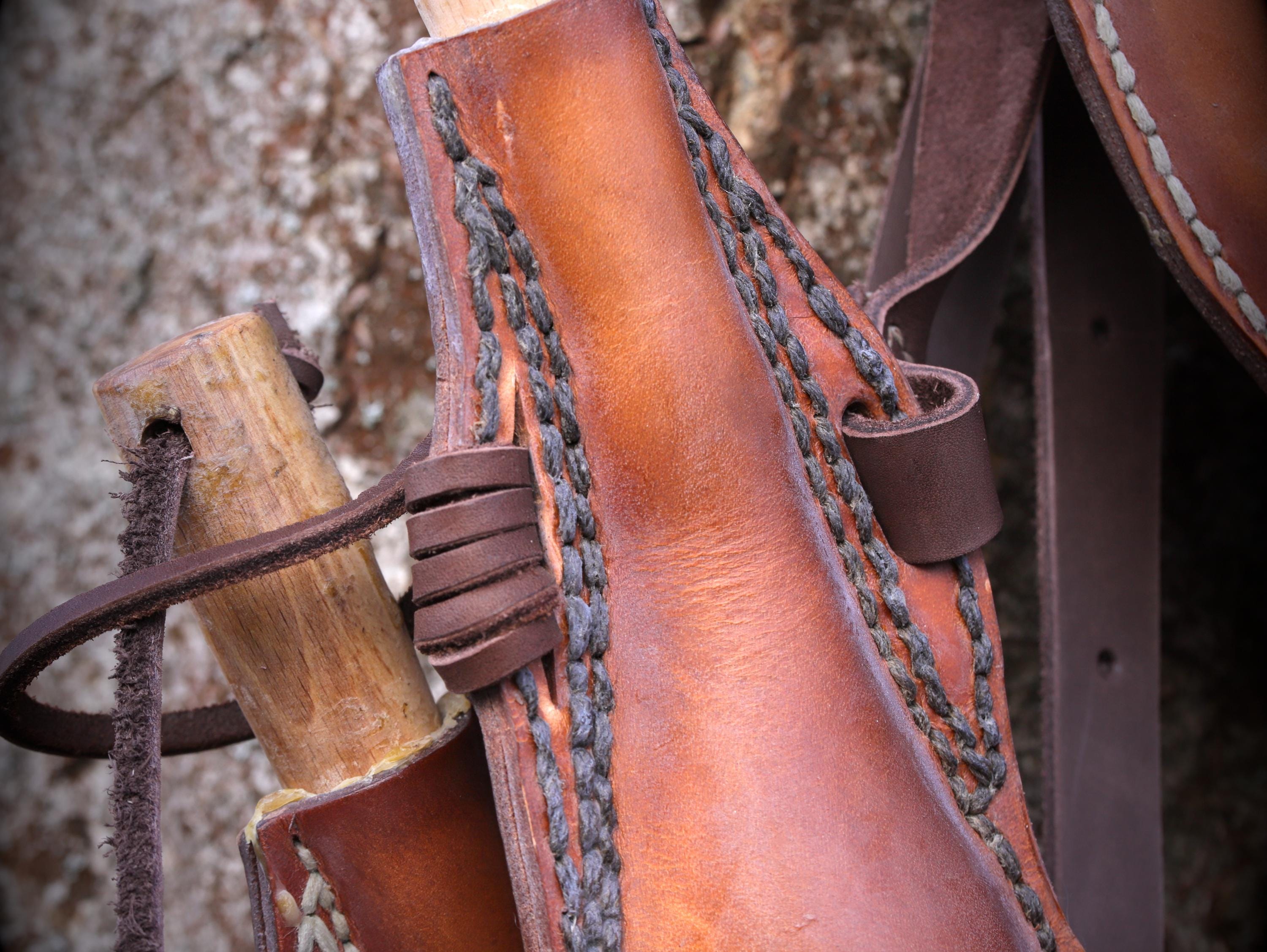 Medieval Leather Water Hose (1,2 Liter) - Handmade & Beeswax Sealed - Etsy