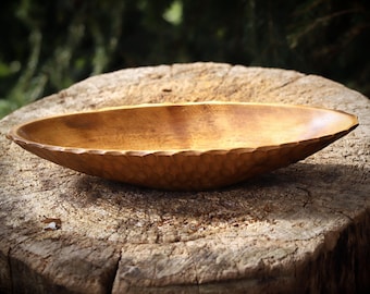 hand-carved wooden bowl "boat"