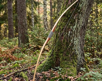 Handmade Ishi Longbow: 68" Traditional Wooden Archery Bow, Ambidextrous Hunting Gear