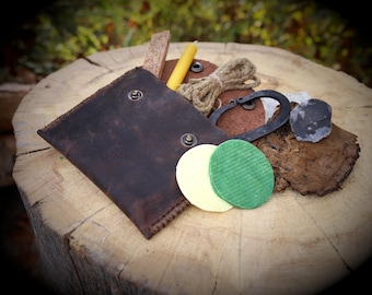 Firekit tradizionale con sostanze naturali al 100% per il fuoco da campo Bushcraft - accendi un fuoco, come i nostri antenati