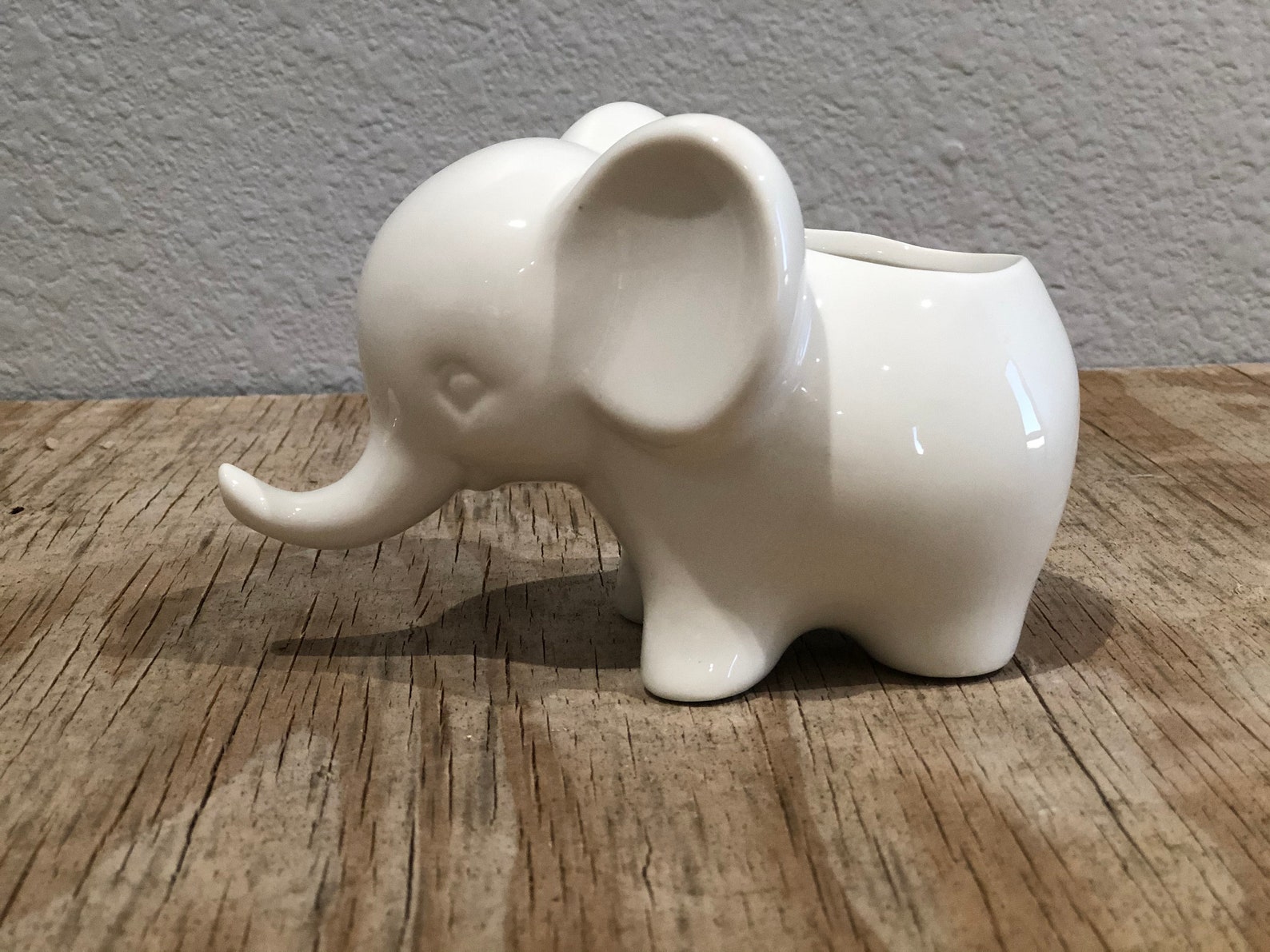 Pure White Ceramic Elephant Succulent Planter Moss Planter Etsy