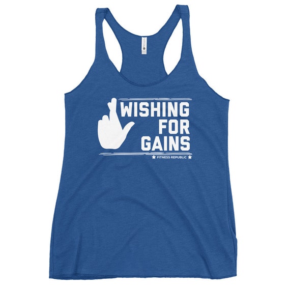 WISHING FOR GAINS Women's Racerback Tank by Fitness Republic