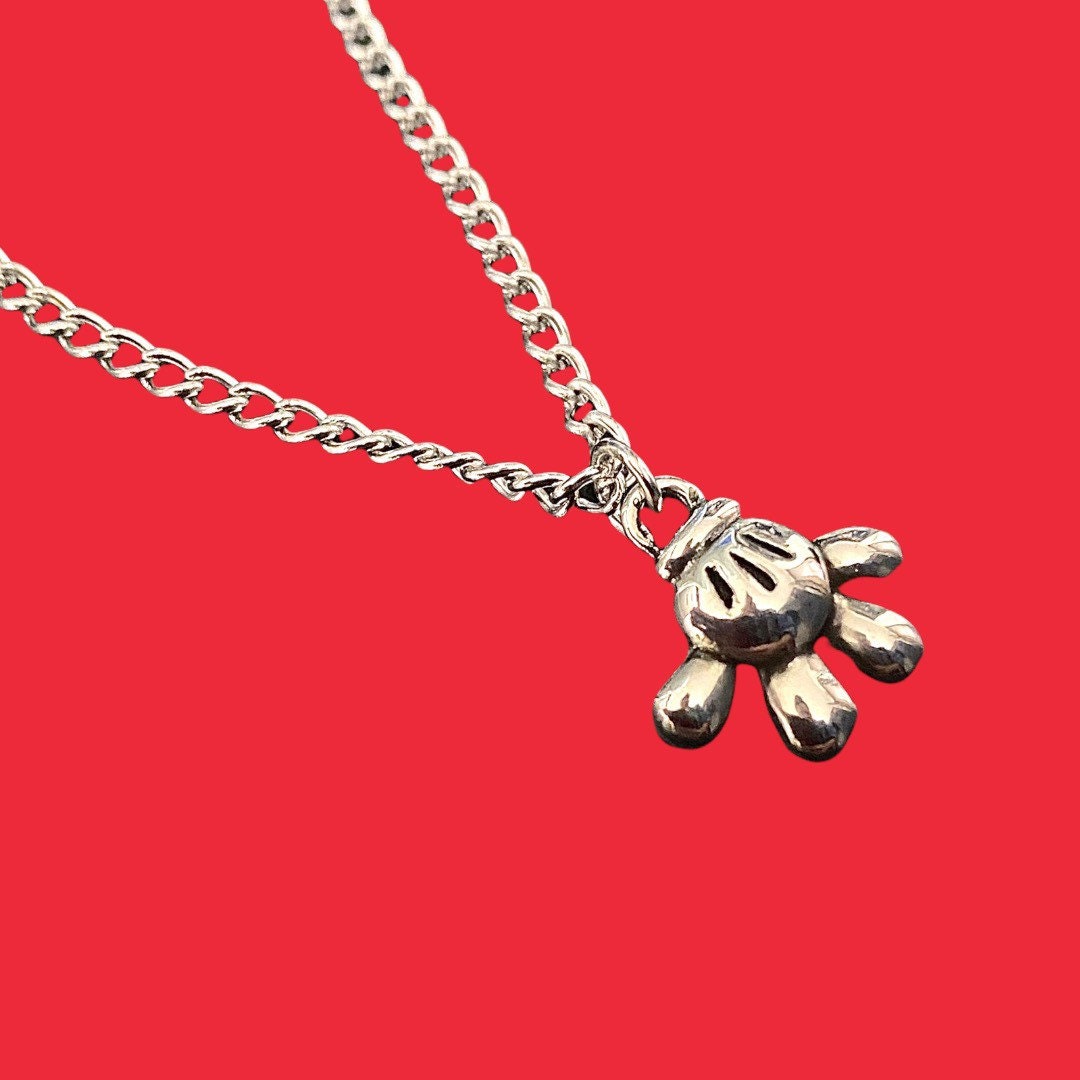Mickey Mouse Hand Inspired Sterling Silver 925. Pendant for