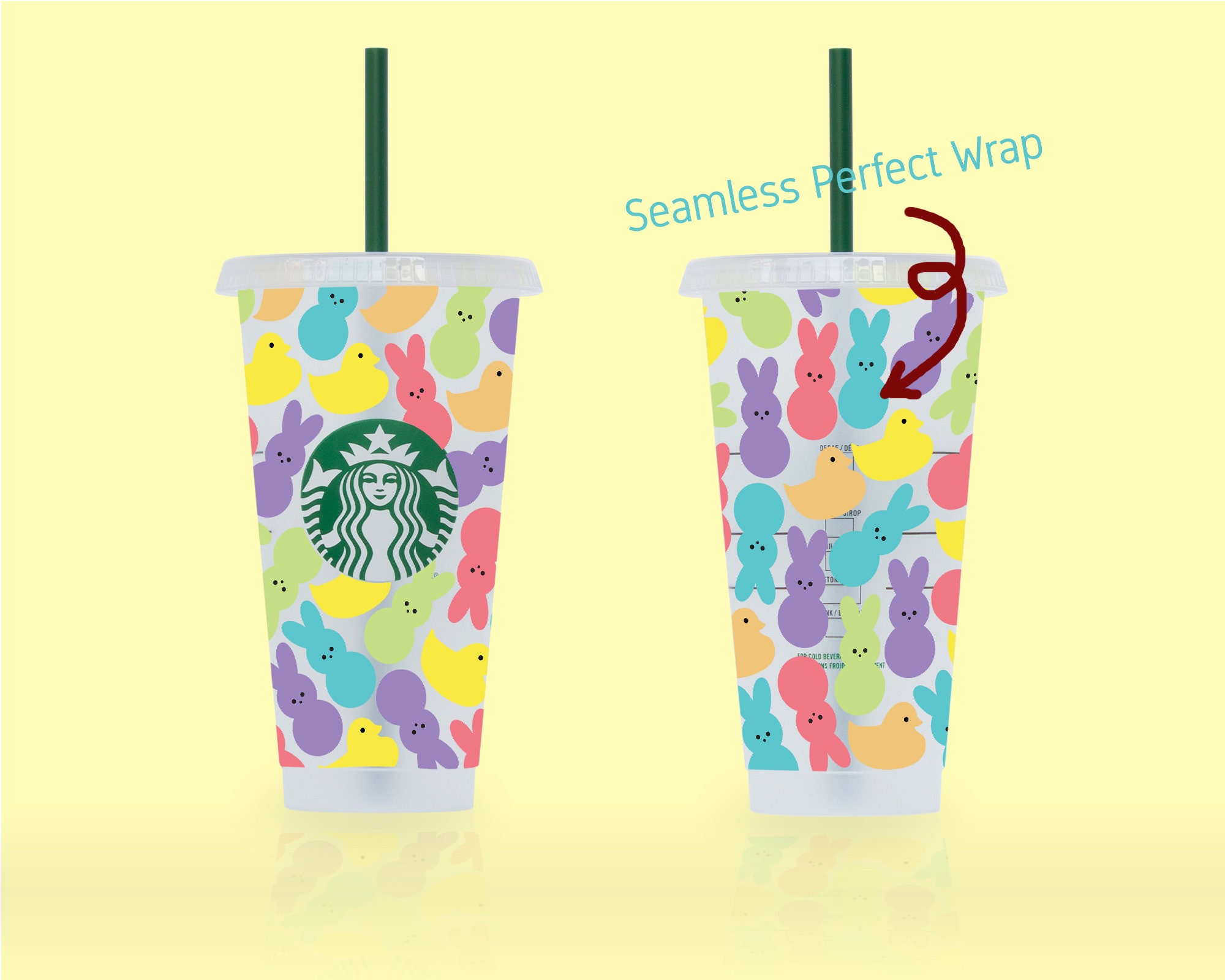 Easter Candy Seamless Starbucks Cup Svg Starbucks Easter Svg Etsy