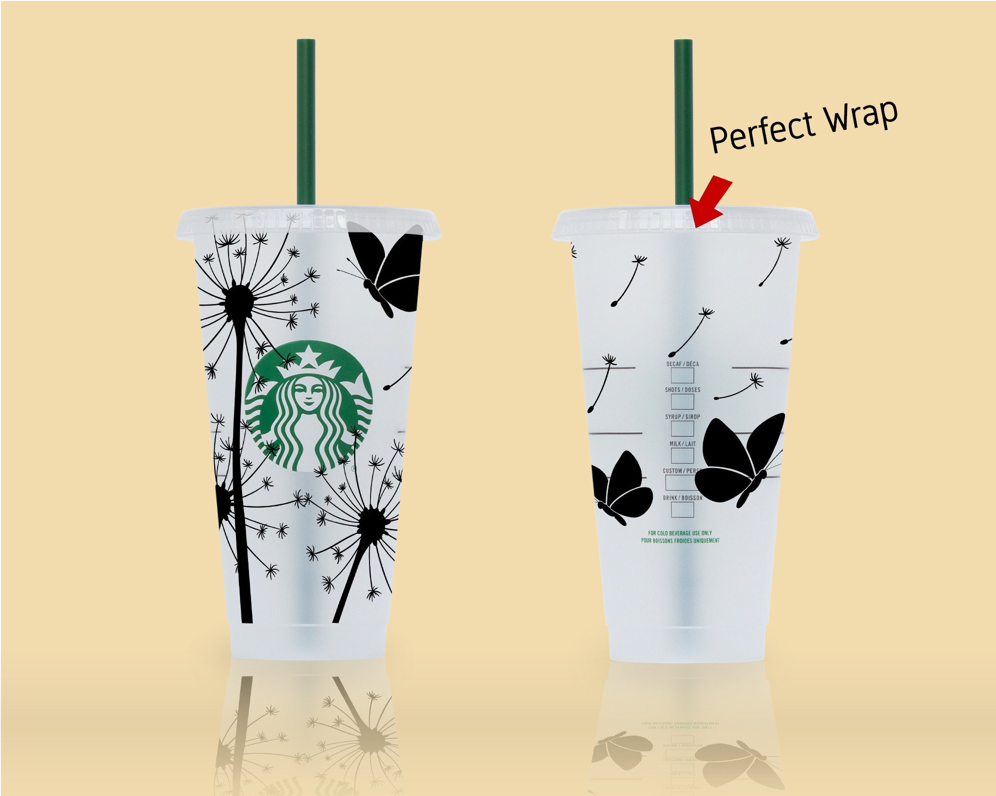 Floral Starbucks Cup Svg Flower Starbucks Svg Starbucks | Etsy