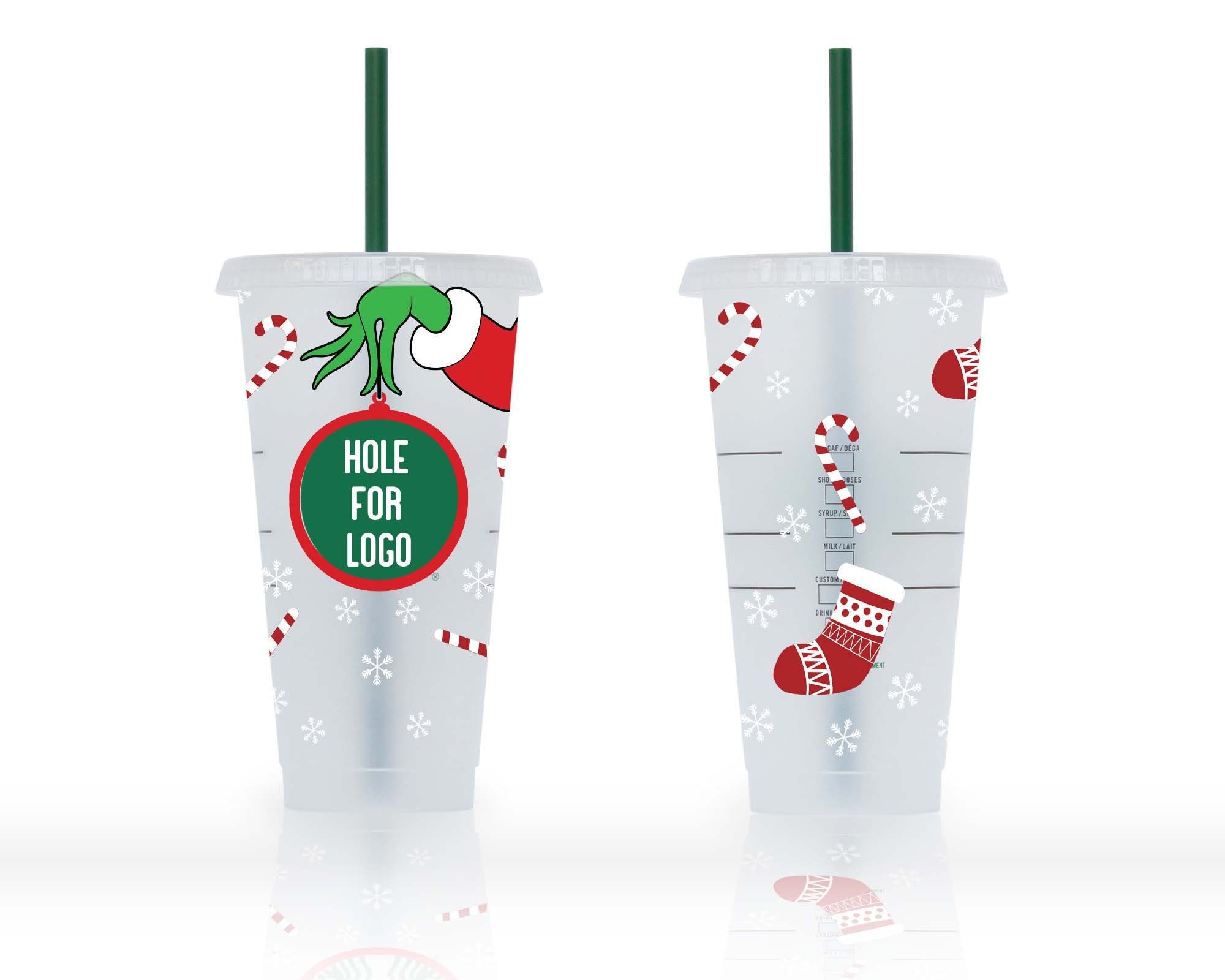 Green One Cold Cup Wrap SVG - Christmas Starbucks Cup Wrap SVG –  TheCraftyDrunkCo