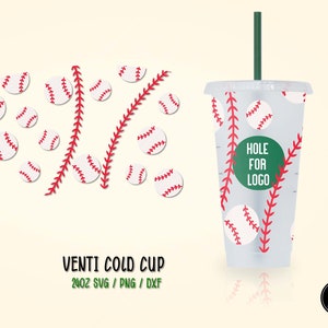 Baseball Tasse | Mama Baseball Becher SVG | SVG für Baseball Liebhaber | Venti Cold Cup Wrap