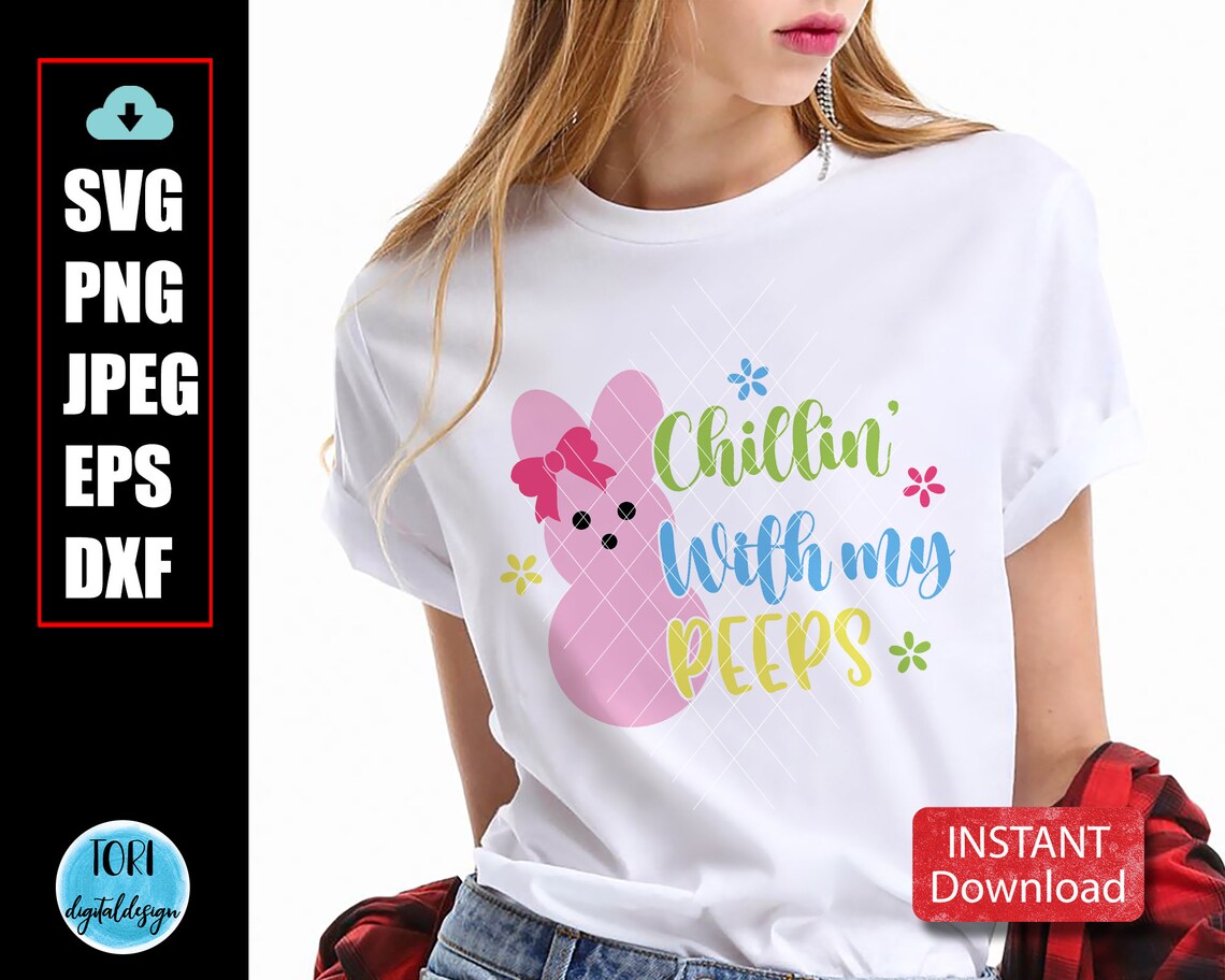 Download Chillin With My Peeps Svg Peeps Svg Boy Easter Svg Happy | Etsy