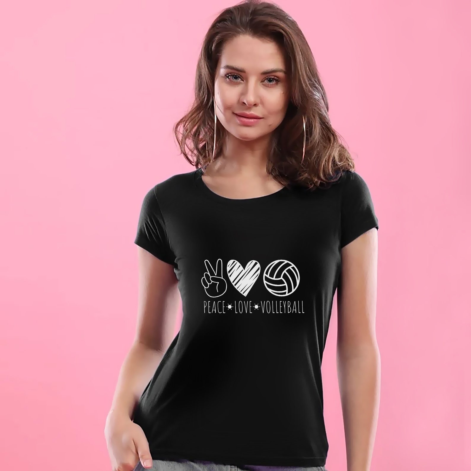 Download Peace Love Volleyball Svg Volleyball Shirt Svg Peace Love | Etsy