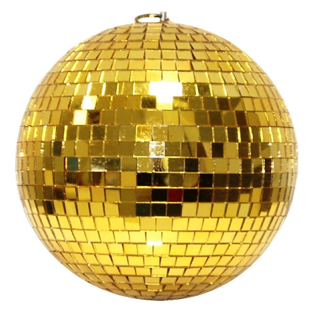 Mirror ball 20 cm gold // Disco ball - mirror ball 20 cm gold