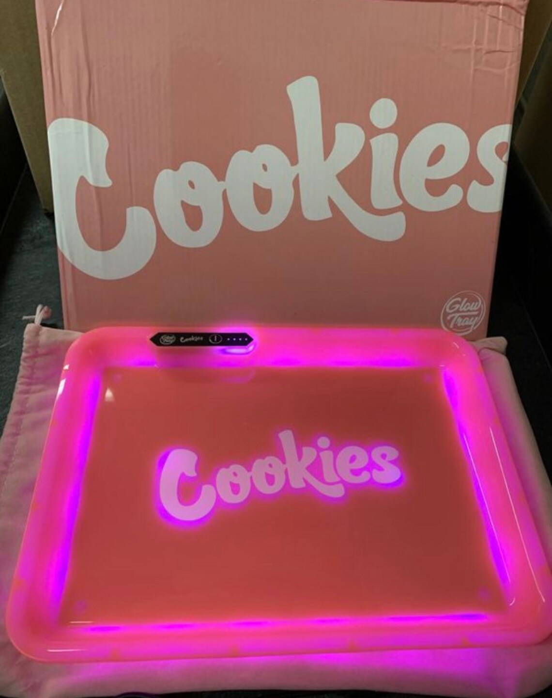 GlowTray x Cookies Runtz LED Rolling Tray Pink w F R E E Etsy