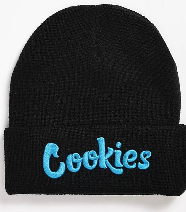 Cookies OG Thin Mint Black & Blue Beanie Brand New Etsy