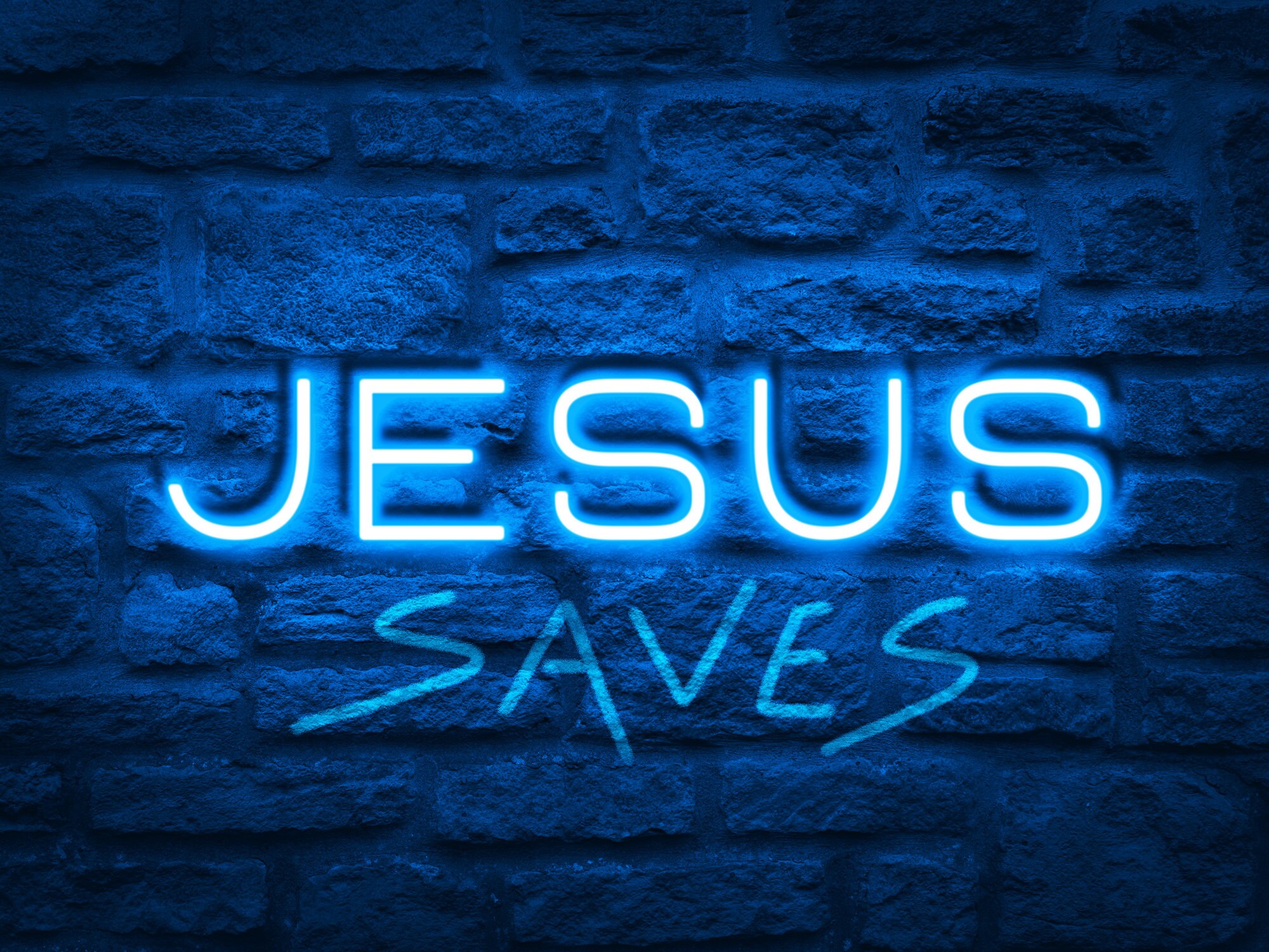 18 x 24 Jesus Saves Neon design godly home | Etsy