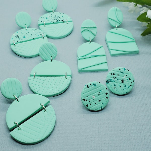 Mint Green Earrings Etsy