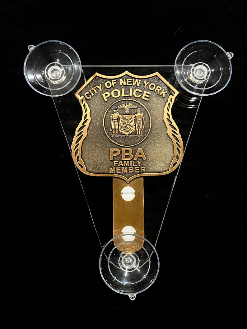 NYPD City of New York Police NYC PBA Family Member Car Window Shield