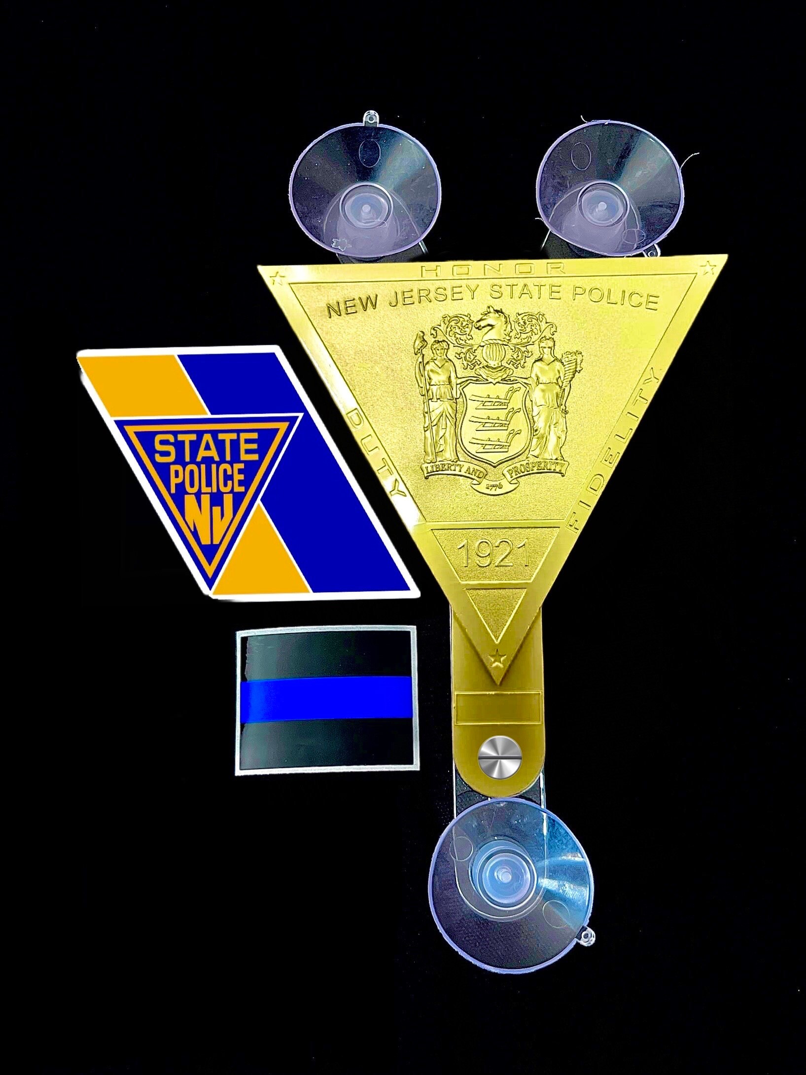 NJ State Police Gold Supporter Family Member Fop Pba Car - Etsy