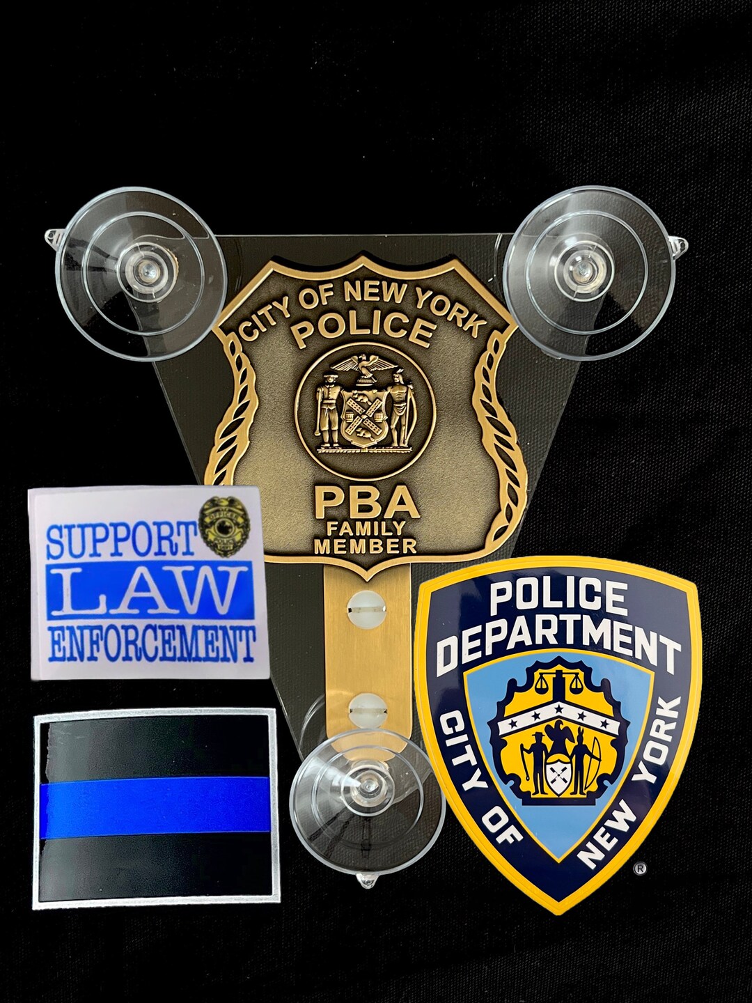 NYPD City of New York Police NYC PBA Family Member Car Window Shield