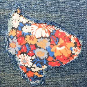 Wildblumen peek a boo patch Bandana Stoff patch für Jeans löcher Knie Patches