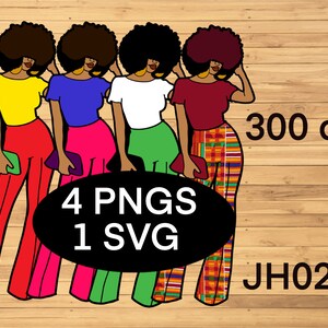African American PNG SVG, Fashion Art, Afro, Black Girl Magic, Original Exclusive Digital Files