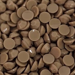 Almond OPAQUE Jelly Solid - No AB Coating - Resin Rhinestones - 1000 pcs - Embellishments, Bling, Crafts & Nail Art 3mm, 4mm ,5mm