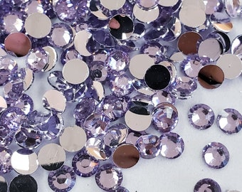 Lavender - Silverback Non-Hot Fix Resin Rhinestones - Flat back Embellishments, Bling, Crafts & Nail Art 3mm, 4mm, 5mm